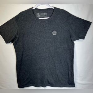 Men's CINCH Large Gray/White Short Sleeve T-Shirt